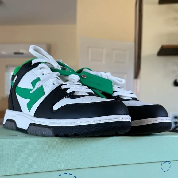 Off-White Black and Green Sneakers - Picture 8 of 11